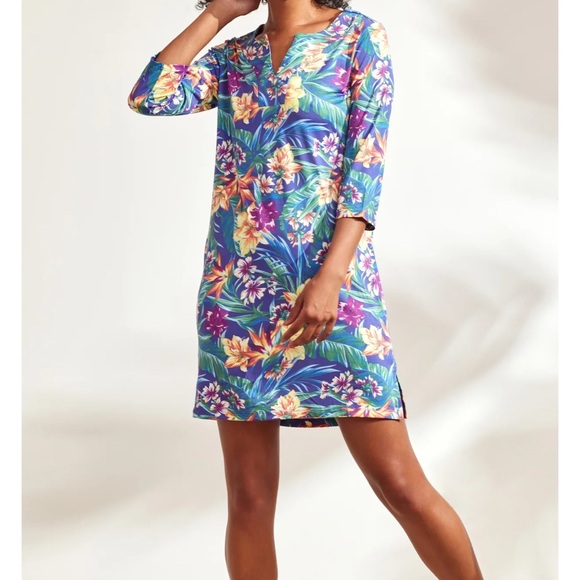 Caribbean Other - Caribbean Joe Tropical Floral Women's tunic printed dress